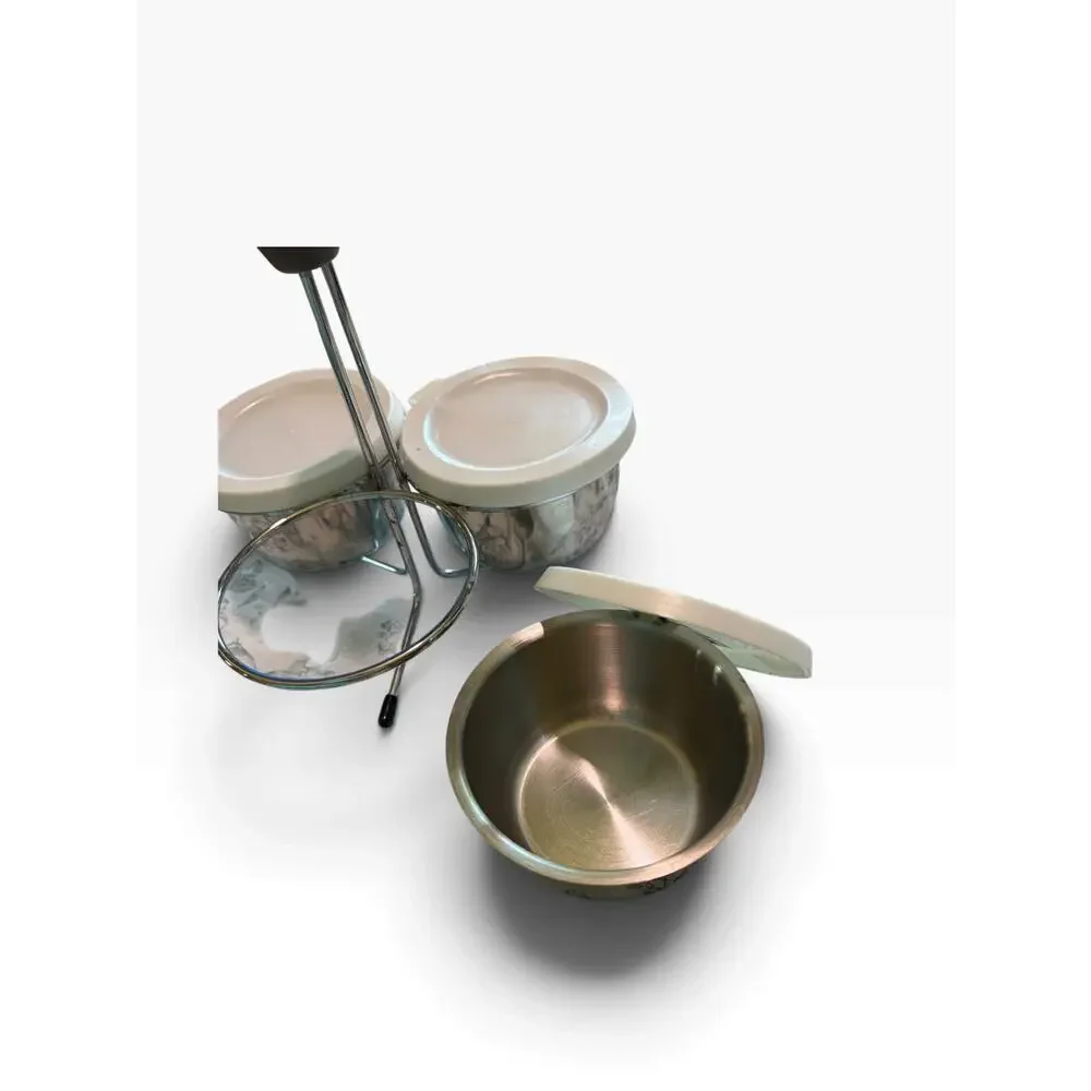 Vintage Foley Store and Serve condiment caddy set